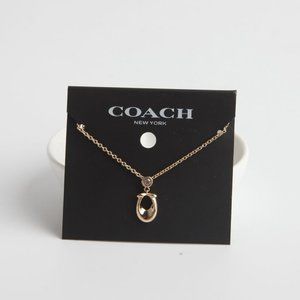 BRAND NEW COACH SIGNATURE CRYSTAL GOLD NECKLACE